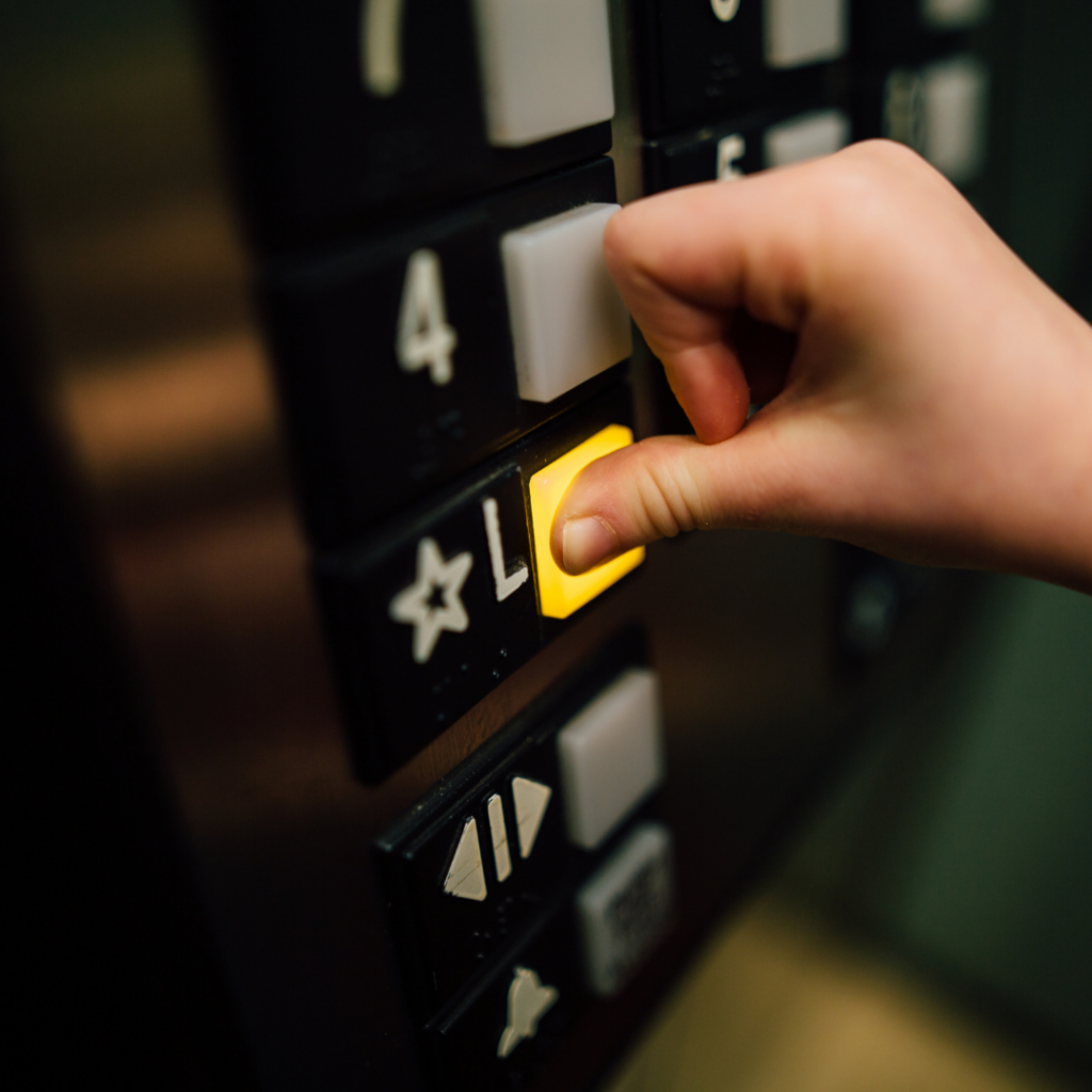 modern elevator button